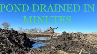 35 POUNDS OF TANNERITE DRAINED POND IN MINUTES WE FLOODED EVERYTHING DOWN STREAM [upl. by Hairej]