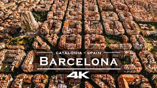 Barcelona Catalonia  Spain 🇪🇸  by drone 4K [upl. by Celia796]