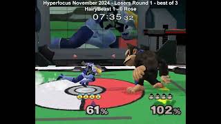 Hyperfocus November 2024  HairyBeast Sheik vs Rosé Donkey Kong  Losers Round 1 [upl. by Fabiola]