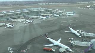 A time lapse of Vancouver Airport YVR March 2019 from the Fairmont Hotel [upl. by Attelahs]