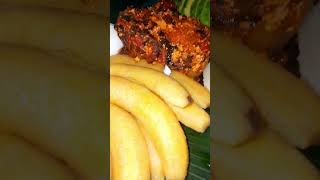 delicious Ampesi with palaver sauce shorts shortafrica ghanafood youtubeshorts cooking food [upl. by Nohsreg]