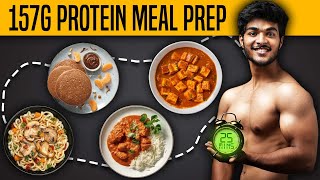 My Easy High Protein Full Day Meal Prep in 25 Minutes 157 Grams Protein [upl. by Dnalhsa]