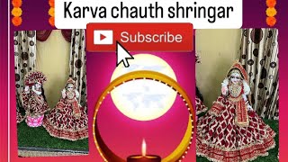 Radha Krishna Karva chauth shringar radheshyaam trending laddu fyp explorepage [upl. by Wileen]