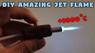 DIY free gas torch  Welding Gun  How to make jet flame [upl. by Nihsfa85]