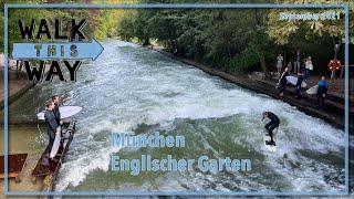 München 2021  Englischer Garten Walking Tour 4K [upl. by Drugi704]