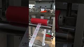 3 color flexographic label printing machine for satin taffeta care label printing [upl. by Tobin]