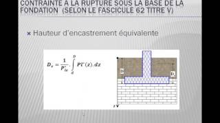 25capacité portante des fondations superficielles Fasc 62 Titre V [upl. by Keifer]