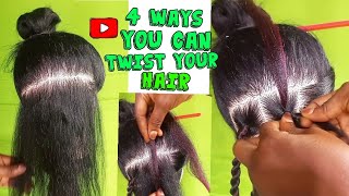 4 ways you can start your hair twisting [upl. by Eniamerej]