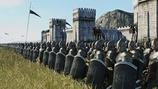 Men of Gondor Vs Haradrim  12000 Unit Lord of the Rings Cinematic Battle [upl. by Enilehcim]