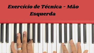 Exercício de Técnica no Piano  Mão Esquerda comotocar aprendapiano aprenderteclado [upl. by Wira]