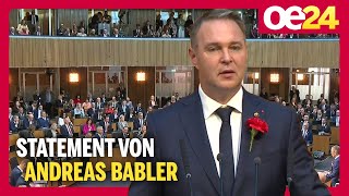 Nationalrat Statement von SPÖChef Andreas Babler [upl. by Doowron]