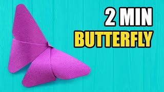 Easy Origami Butterfly In only 2 Minutes  Very Simple [upl. by Lasko452]