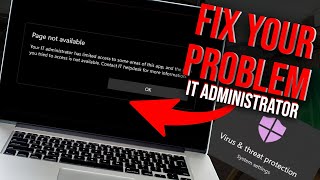 Fix Your IT Administrator Has Limited Access to Some Areas  Virus amp Threat Protection Page [upl. by Odrarebe]