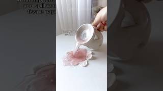 SPILL WAX ON TISSUE PAPER✨🤭jellywax asmr waxmelts shorts virals [upl. by Wendolyn]