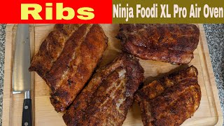 Ribs Ninja Foodi XL Pro Air Fryer Oven Recipe [upl. by Luce]