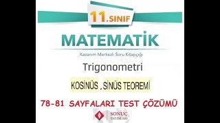 Sonuç Yayınları 11Sınıf Matematik Kitabı Trigonometri Konusu 7881 Sayfaları [upl. by Repooc]