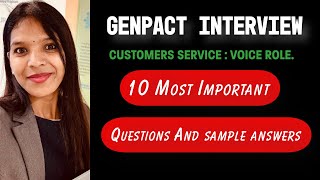 INTERVIEW QUESTIONS FOR GENPACT CUSTOMERS SERVICE  VOICE ROLE [upl. by Llehcnom622]