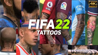 FIFA22 PLAYERS WITH TATTOOS ON NEXTGEN 💥🔥 [upl. by Gudren]