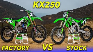 Factory KX250 vs Stock KX250 Which is really better  Motocross Action Magazine [upl. by Notyep690]