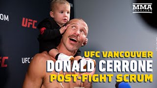 UFC Vancouver Donald Cerrone PostFight Press Conference  MMA Fighting [upl. by Htezil]