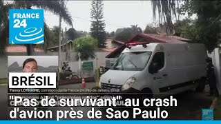 Crash davion près de Sao Paulo  les 62 personnes à bord présumées mortes selon Lula [upl. by Navek778]