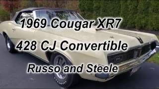 428 Cobra Jet 1969 Mercury Cougar XR7 Convertible Concours restored sells 80000 Russo and Steele [upl. by Sibylla]