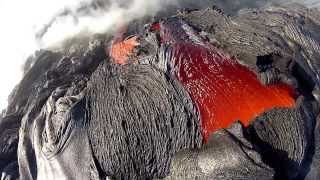 12 10 11 Lava Flow Hawaii Kilauea Volcano Lava Flow GoPro Hero 2 [upl. by Paquito]