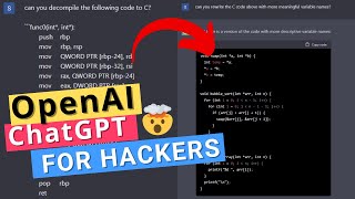 🤯 MindBlowing examples of OpenAI ChatGPT for Security Infosec amp Hacking [upl. by Hurlbut]