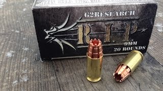 9x19mm G2 Research 96gr RIP VS Pork Shoulder [upl. by Borgeson]