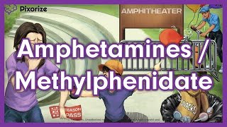 Amphetamines Pharmacology Mnemonic Review for Nursing NCLEX  Methamphetamine Dextroamphetamine [upl. by Atiuqad]