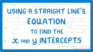 GCSE Maths  Plotting a Line by Finding Where it Crosses the Axes 71 [upl. by Earahc834]