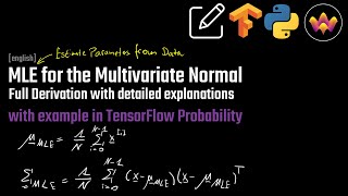 MLE for the Multivariate Normal distribution  with example in TensorFlow Probability [upl. by Almeria791]