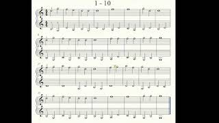 Level 1  Piano sight reading  Exercise 10 [upl. by Eillen443]