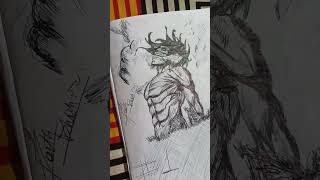 attack Titan drawing pen art anime attackontitanart [upl. by Howlond]