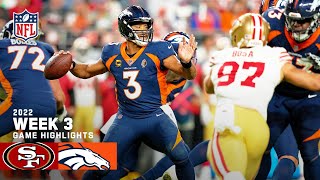 San Francisco 49ers vs Denver Broncos  2022 Week 3 Highlights [upl. by Ethelda]