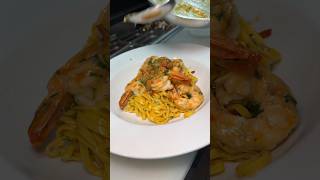 The SHRIMP SCAMPI LINGUINI from Amber Steakhouse in Greenpoint Brooklyn NYC 🍝🍤🔥🤤 DEVOURPOWER [upl. by Hakeber510]