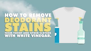 How to remove deodorant stains from tshirts and other clothes with white vinegar [upl. by Ciel]