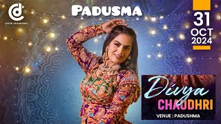 divya chaudhary  padusma  live garba  boom boom garba ni moj  DT31 OCT 2024 [upl. by Urbani]