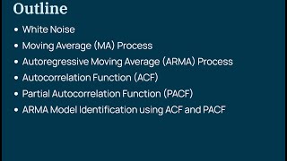 White Noise ARMA process and how ACF and PACF helps to identify ARMA processes Part 1 [upl. by Ynohtnaed]