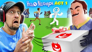 Hello Neighbor Stole my Evil Youtube Gift FGTeeV vs 2d Neighbor  Roblox Act 1 [upl. by Russia]