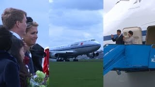 Aankomst Chinese president Xi Jinping op Schiphol [upl. by Gefell190]