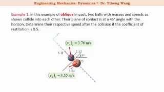 2015 Dynamics 21 Impact and the Coefficient of Restitution with closed caption [upl. by Aslin983]