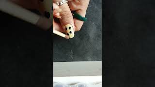 💅🌙Half moon nail art design with matchstick nailart2024 youtubeshorts shortsvideo shorts [upl. by Wolfgram]