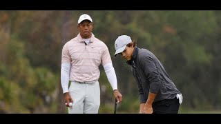 2023 PNC Championship leader Tiger Charlie Woods face uphill climb amid inconsistencies in Round 1 [upl. by Slen35]