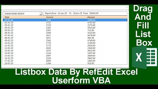 Listbox Drag And Fill Excel VBA [upl. by Eliam336]