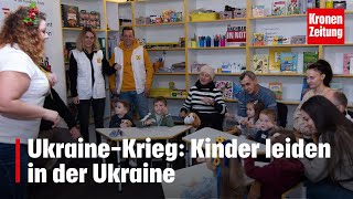 UkraineKrieg Kinder leiden in der Ukraine  kronetv NEWS [upl. by Ynaffit]