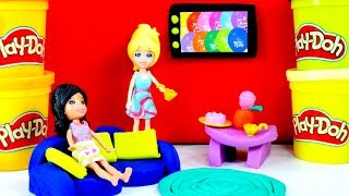 Spielzeugvideo mit PlayDoh Wir machen aus Knete Kleider und Möbel [upl. by Alebasi]