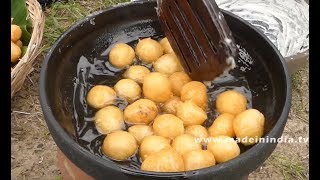 GRANDMA MAKING TRADITIONAL STYLE MYSORE BONDA  VILLAGE FOODS MAKING BY GRANDMA street food [upl. by Willdon400]