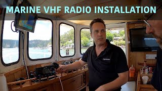 Marine VHF radio installation and antenna tuning [upl. by Acissev]