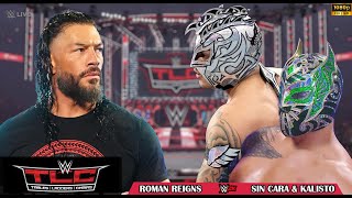 Roman Reigns vs Sin Cara amp Kalisto Extremes One Vs Two TLC Match WWE oct8 2024 [upl. by Buddie367]